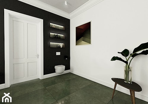 Łazienka w kamienicy - podświetlone półki - zdjęcie od Pracownia Architektury Alicja Sawicka