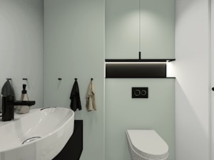 Łazienka czarno-miętowa - zdjęcie od Pracownia Architektury Alicja Sawicka