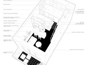 Aksonometria mieszkania z antresolą - zdjęcie od Pracownia Architektury Alicja Sawicka