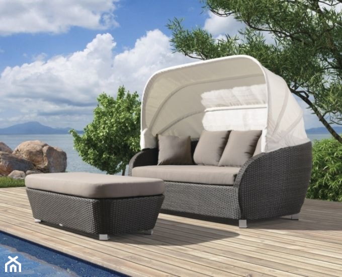 Sofa ogrodowa CASTLE z podnóżkiem - zdjęcie od Ogrodolandia - Homebook