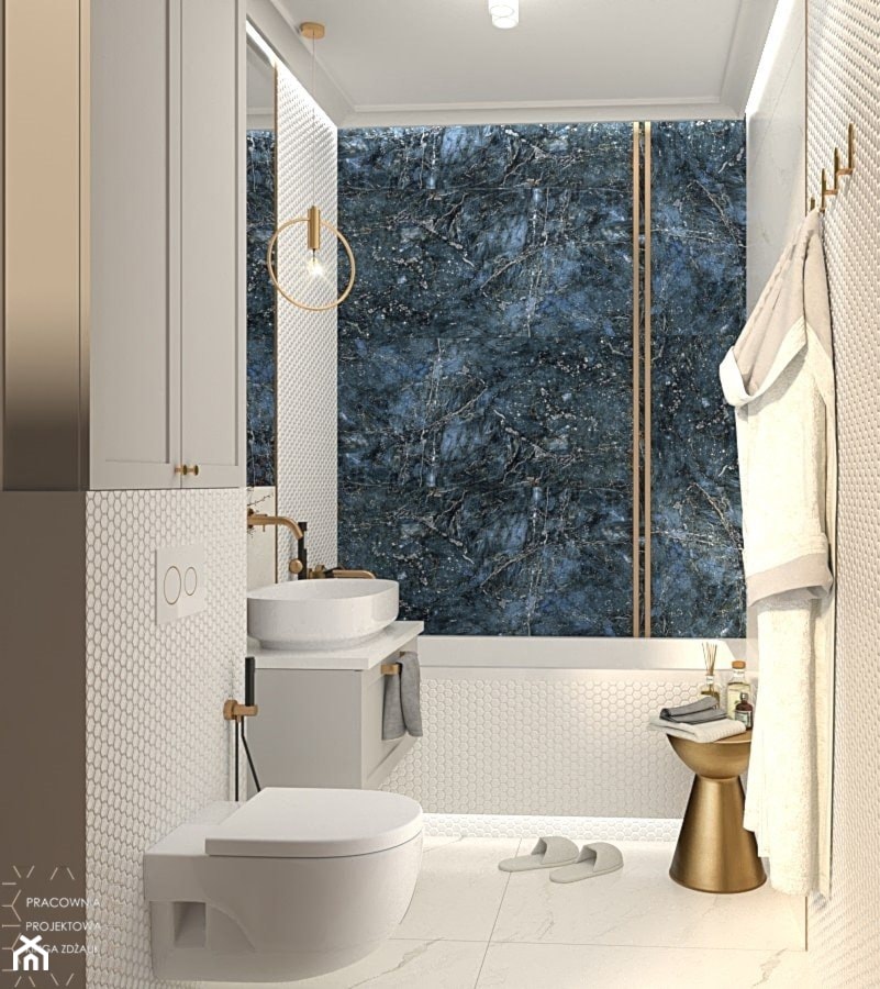 Elegancka łazienka z nutą glamour - zdjęcie od PRACOWNIA PROJEKTOWA KINGA ZDŻALIK - Homebook