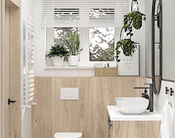 Niewielka łazienka z dodatkiem zieleni - zdjęcie od PRACOWNIA PROJEKTOWA KINGA ZDŻALIK - Homebook