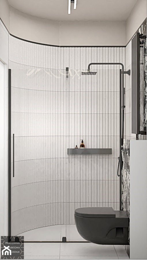 Prysznic w małej łazience - zdjęcie od PRACOWNIA PROJEKTOWA KINGA ZDŻALIK - Homebook