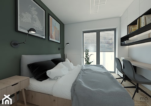Funkcjonalnie i nowocześnie - Sypialnia, styl nowoczesny - zdjęcie od mo.studio