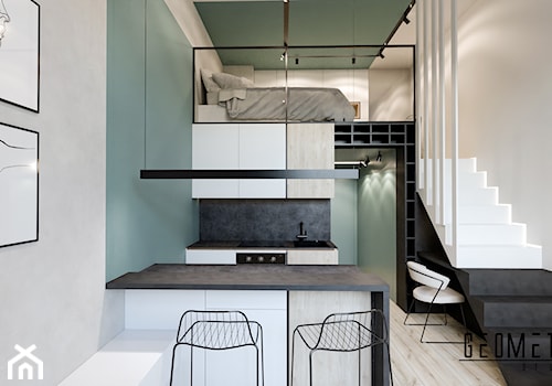 Apartament z antresolą - zdjęcie od Geometria Studio