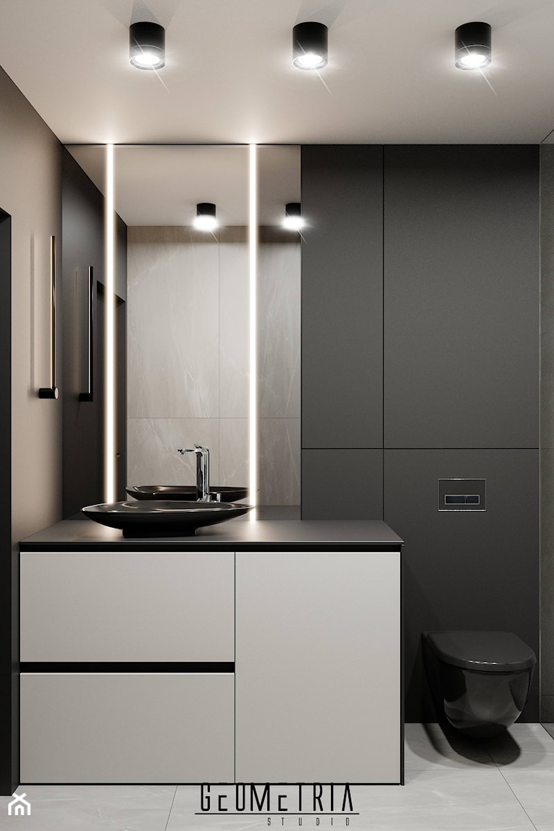Projekt łazienki - Łazienka, styl minimalistyczny - zdjęcie od Geometria Studio