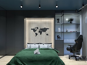 Sypialnia w męskim wydaniu - zdjęcie od Geometria Studio