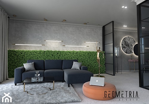 Salon pełen zieleni - zdjęcie od Geometria Studio