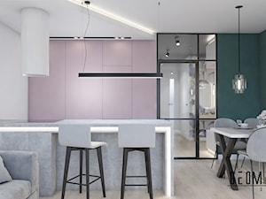 Salon połączony z kuchnią - zdjęcie od Geometria Studio