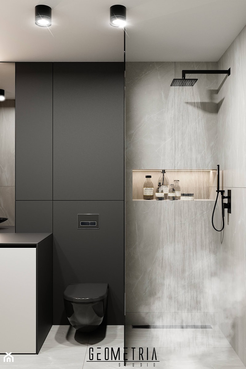 Projekt łazienki - Łazienka, styl nowoczesny - zdjęcie od Geometria Studio