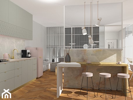 Aranżacje wnętrz - Kuchnia: SZKLANY APARTAMENT - PLUSDESIGN Studio Projektowe Luba Boccardi. Przeglądaj, dodawaj i zapisuj najlepsze zdjęcia, pomysły i inspiracje designerskie. W bazie mamy już prawie milion fotografii!