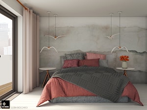 akwarelowo-morelowa sypialnia - zdjęcie od PLUSDESIGN Studio Projektowe Luba Boccardi