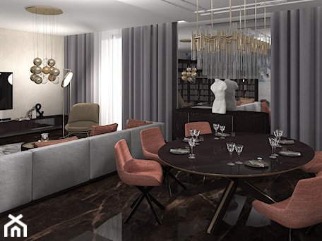 Aranżacje wnętrz - Salon: SZYKOWNY APARTAMENT - PLUSDESIGN Studio Projektowe Luba Boccardi. Przeglądaj, dodawaj i zapisuj najlepsze zdjęcia, pomysły i inspiracje designerskie. W bazie mamy już prawie milion fotografii!