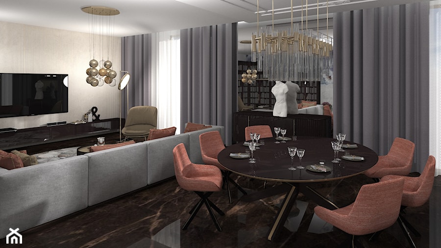 SZYKOWNY APARTAMENT - zdjęcie od PLUSDESIGN Studio Projektowe Luba Boccardi