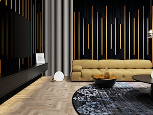 BLACK LIVING ROOM - zdjęcie od PLUSDESIGN Studio Projektowe Luba Boccardi