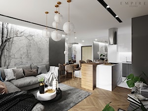 Mieszkanie A52 - Salon, styl nowoczesny - zdjęcie od Empire Studio Milena Polańska