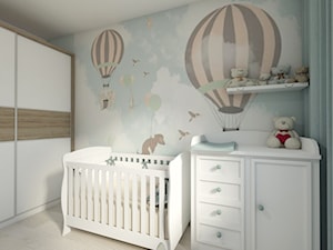 pokój dla maluszka - Średni szary pokój dziecka dla niemowlaka dla chłopca dla dziewczynki, styl skandynawski - zdjęcie od O TAK