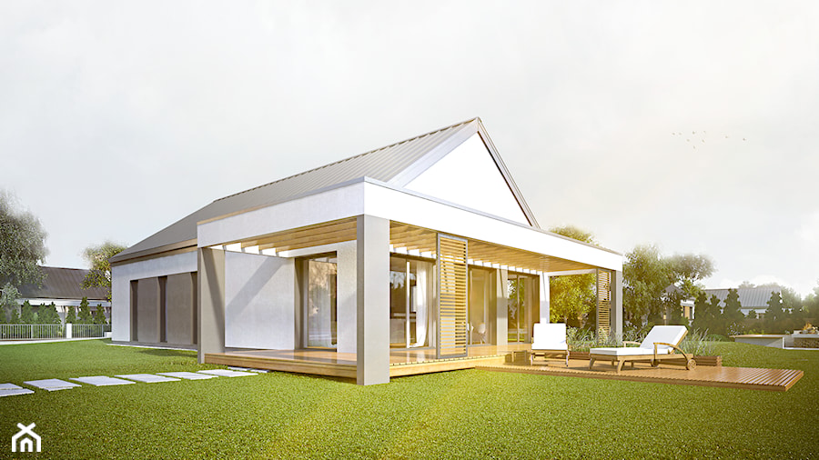 Dom niskoenergetyczny HG 02 energo+ - zdjęcie od Hexa Green_Projekty domów pasywnych i niskoenergetycznych