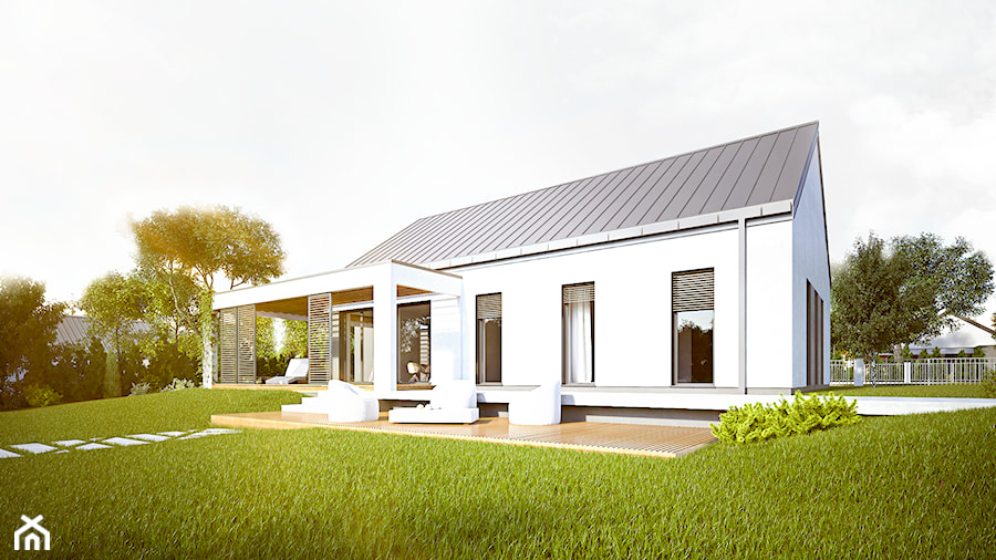 Dom niskoenergetyczny HG 04 energo+ - zdjęcie od Hexa Green_Projekty domów pasywnych i niskoenergetycznych