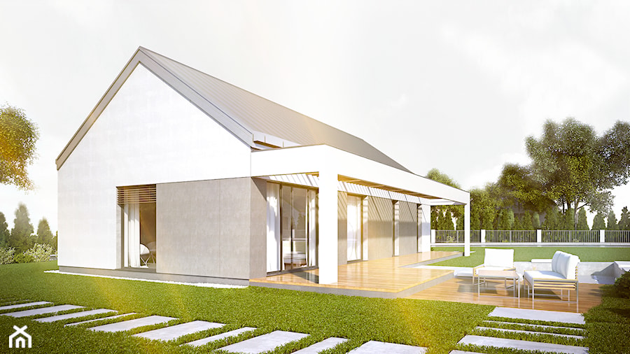 Projekt domu niskoenergetycznego HG 08 energo+ HexaGreen - zdjęcie od Hexa Green_Projekty domów pasywnych i niskoenergetycznych