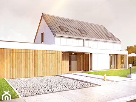 Aranżacje wnętrz - Domy: Projekt HG 07 passive dom pasywny - Hexa Green_Projekty domów pasywnych i niskoenergetycznych. Przeglądaj, dodawaj i zapisuj najlepsze zdjęcia, pomysły i inspiracje designerskie. W bazie mamy już prawie milion fotografii!