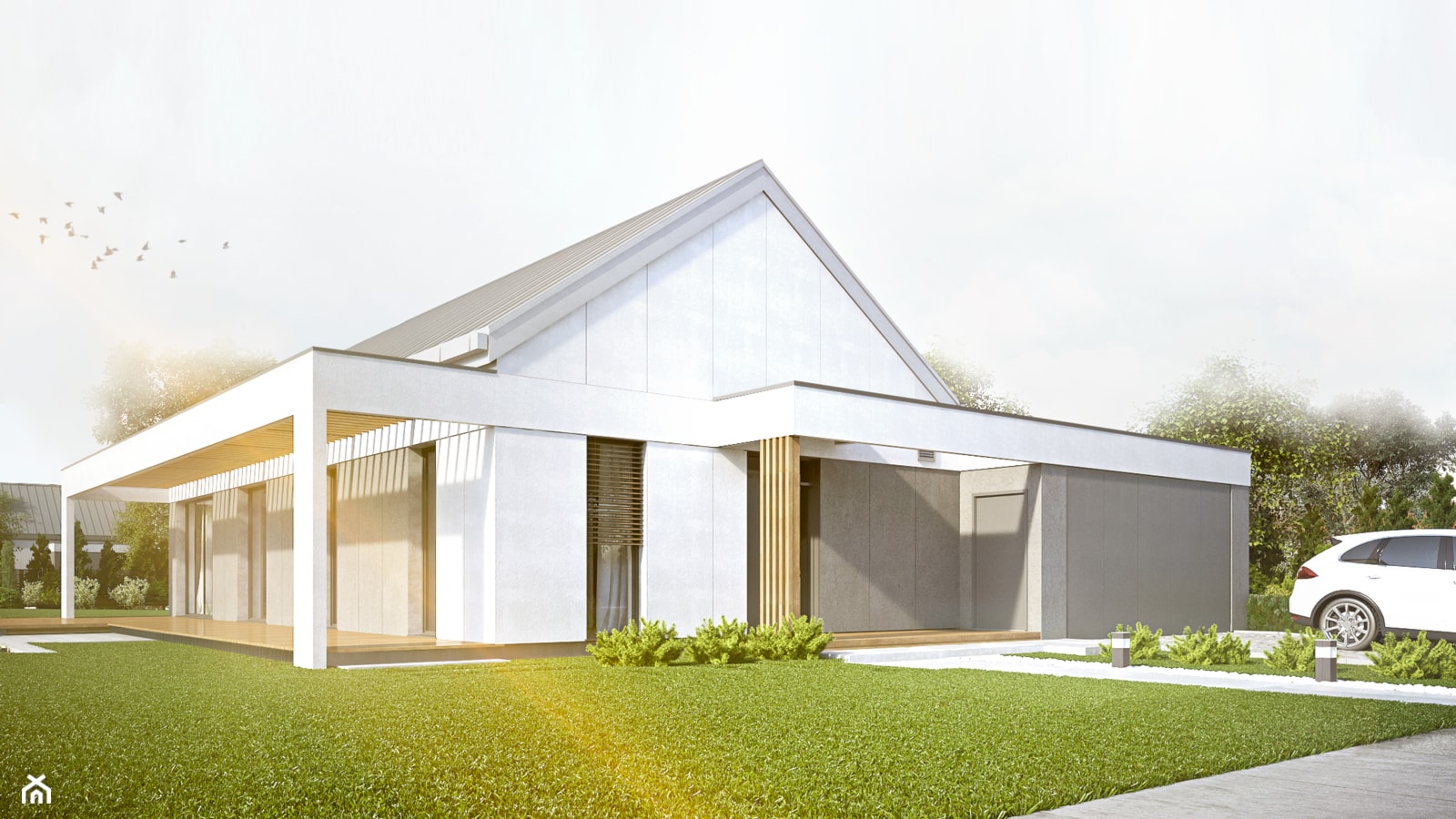 Dom niskoenergetyczny HG 08 energo+ - zdjęcie od Hexa Green_Projekty domów pasywnych i niskoenergetycznych - Homebook