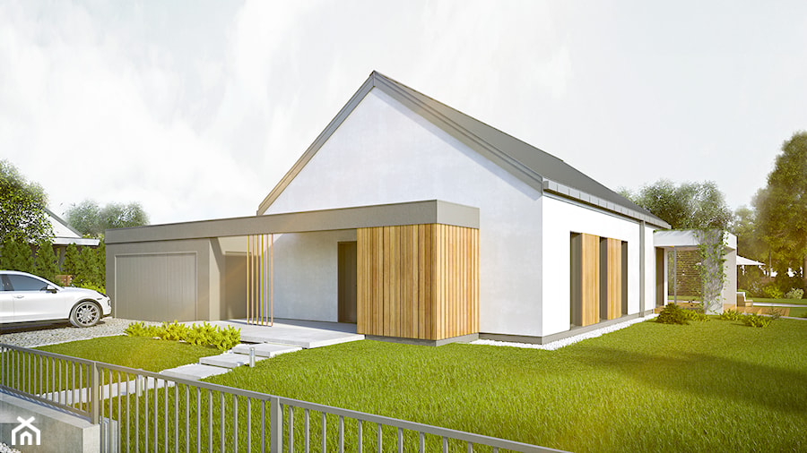 Projekt domu niskoenergetycznego HG 05 energo+ HexaGreen - zdjęcie od Hexa Green_Projekty domów pasywnych i niskoenergetycznych