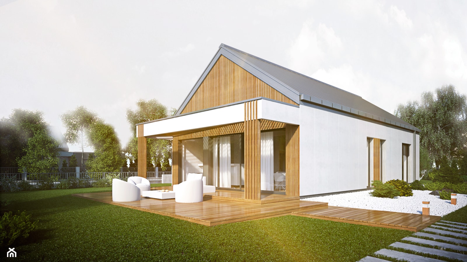 Projekt domu niskoenergetycznego HG 10 energo+ HexaGreen - zdjęcie od Hexa Green_Projekty domów pasywnych i niskoenergetycznych - Homebook