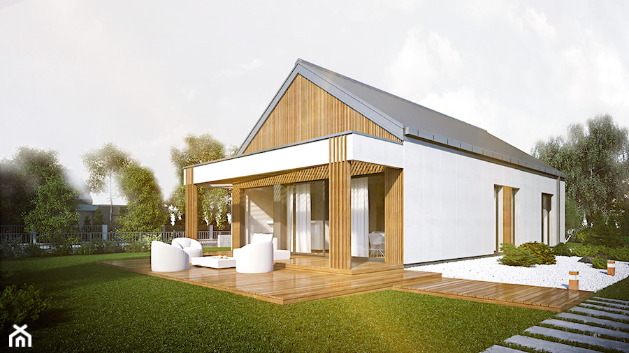 Projekt domu niskoenergetycznego HG 10 energo+ HexaGreen - zdjęcie od Hexa Green_Projekty domów pasywnych i niskoenergetycznych