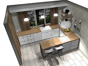 Nieduży parterowy dom - alternatywa dla apartamentu - Kuchnia, styl skandynawski - zdjęcie od Szoka Design Szoka Iwona