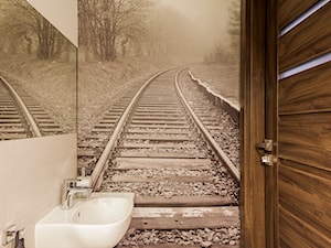 APARTAMENT - BĘDZIN - Mała bez okna z lustrem łazienka - zdjęcie od ARCHITEKTURA WNĘTRZ ALEKSANDRA MICHALAK