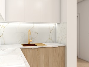 Eleganckie mieszkanie z dodatkiem złota - Kuchnia, styl nowoczesny - zdjęcie od Studio Projektowe Zgodnie Z Planem