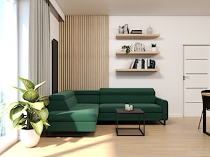 Strefa dzienna nowoczesnego mieszkania w Sosnowcu - Salon, styl nowoczesny - zdjęcie od Studio Projektowe Zgodnie Z Planem