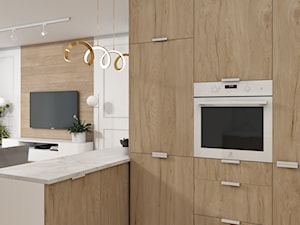 Eleganckie mieszkanie z dodatkiem złota - Kuchnia, styl nowoczesny - zdjęcie od Studio Projektowe Zgodnie Z Planem