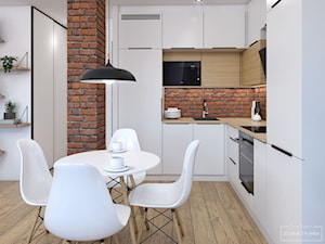 Mieszkanie z czerwoną cegłą - Kuchnia, styl nowoczesny - zdjęcie od Studio Projektowe Zgodnie Z Planem