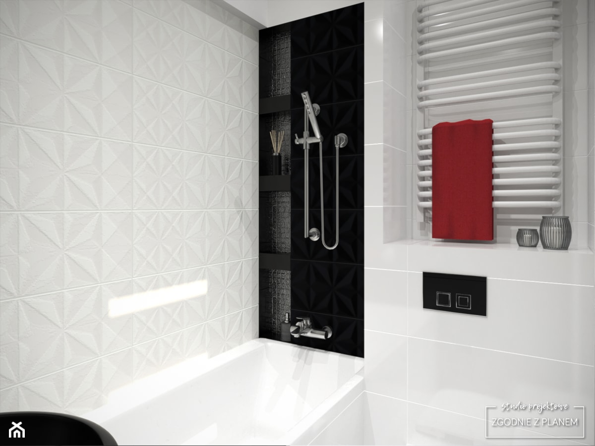Metamorfoza małej łazienki - projekt - zdjęcie od Studio Projektowe Zgodnie Z Planem - Homebook