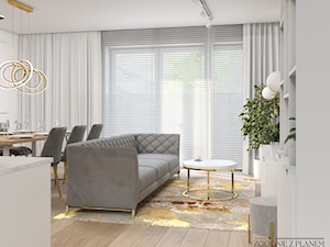 Eleganckie mieszkanie z dodatkiem złota - Salon, styl nowoczesny - zdjęcie od Studio Projektowe Zgodnie Z Planem