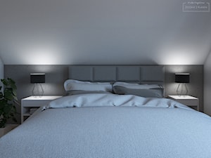 Dom w Tarnowskich Górach - Średnia biała szara sypialnia, styl nowoczesny - zdjęcie od Studio Projektowe Zgodnie Z Planem