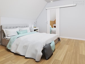 Dom w Tarnowskich Górach - Średnia biała szara sypialnia, styl tradycyjny - zdjęcie od Studio Projektowe Zgodnie Z Planem