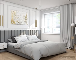 Eleganckie mieszkanie z dodatkiem złota - Sypialnia, styl nowoczesny - zdjęcie od Studio Projektowe Zgodnie Z Planem - Homebook