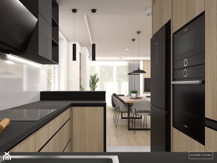 Jasny dom w Niepołomicach - Kuchnia, styl nowoczesny - zdjęcie od Studio Projektowe Zgodnie Z Planem
