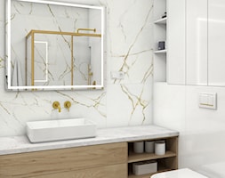 Eleganckie mieszkanie z dodatkiem złota - Łazienka, styl nowoczesny - zdjęcie od Studio Projektowe Zgodnie Z Planem - Homebook