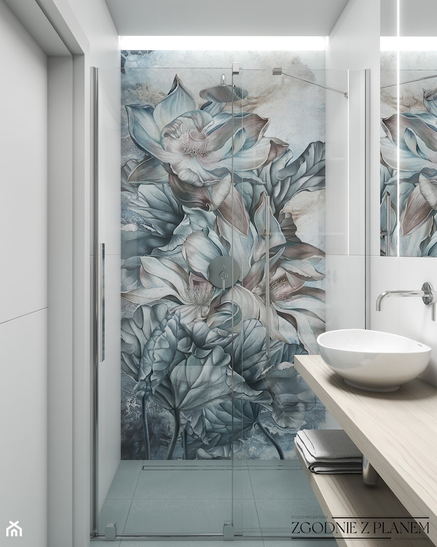 Jasne łazienki z dodatkiem koloru - Łazienka, styl nowoczesny - zdjęcie od Studio Projektowe Zgodnie Z Planem