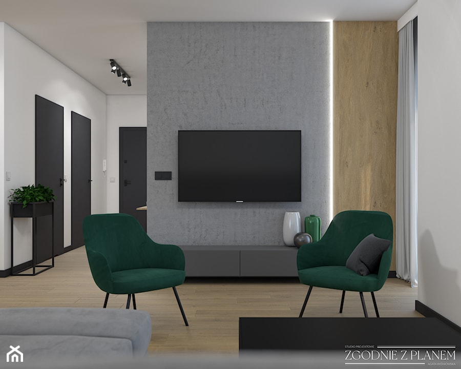 Mieszkanie w Świętochłowicach - Salon, styl nowoczesny - zdjęcie od Studio Projektowe Zgodnie Z Planem