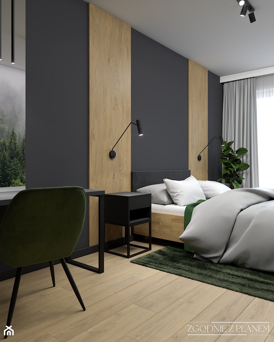 Mieszkanie w Świętochłowicach - Sypialnia, styl nowoczesny - zdjęcie od Studio Projektowe Zgodnie Z Planem