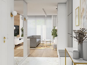 Eleganckie mieszkanie z dodatkiem złota - Hol / przedpokój, styl nowoczesny - zdjęcie od Studio Projektowe Zgodnie Z Planem
