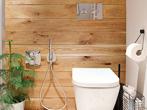 Woody All - Mała na poddaszu bez okna łazienka, styl skandynawski - zdjęcie od SHOKO.design
