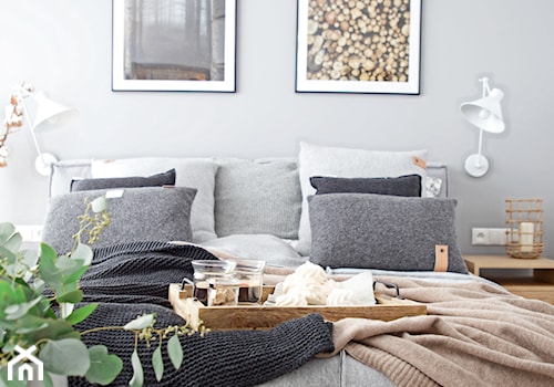 100% organic - Średnia szara sypialnia, styl skandynawski - zdjęcie od SHOKO.design