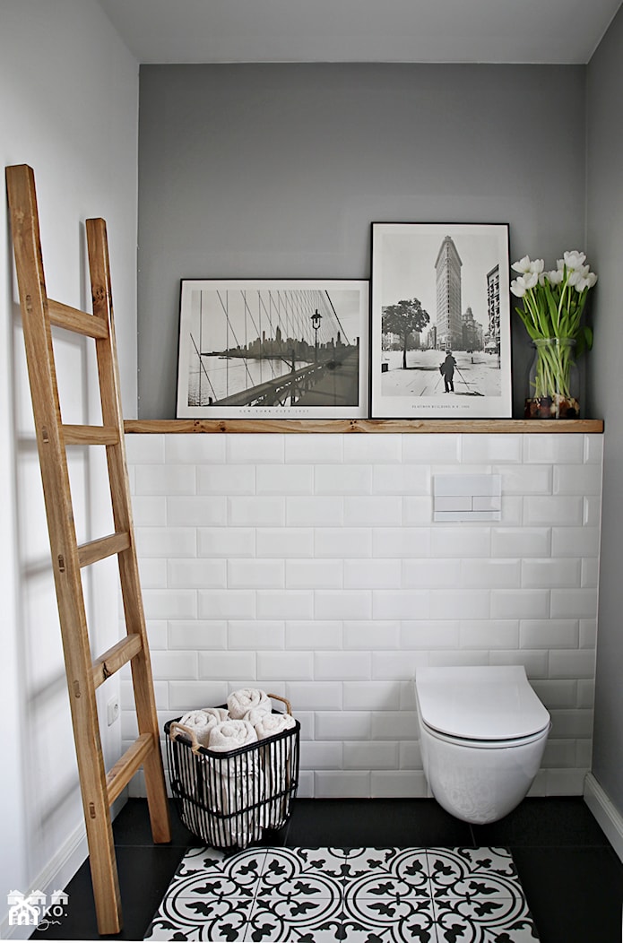 Creme de la creme - Mała bez okna łazienka, styl skandynawski - zdjęcie od SHOKO.design - Homebook