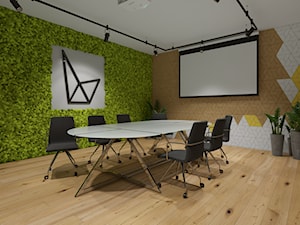 Open space z chillout room 140m2 - Duże białe pomarańczowe zielone biuro, styl nowoczesny - zdjęcie od KDK Design